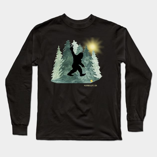 Bigfoot in Humboldt, CA Long Sleeve T-Shirt by GenXDesigns